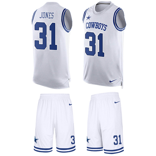 Nike Cowboys #31 Byron Jones White Men's Stitched NFL Limited Tank Top Suit Jersey